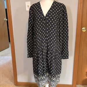 Garnet Hill vneck button‎ up dress size 10